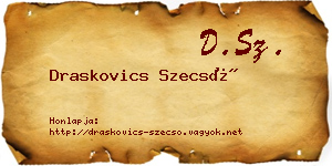 Draskovics Szecső névjegykártya